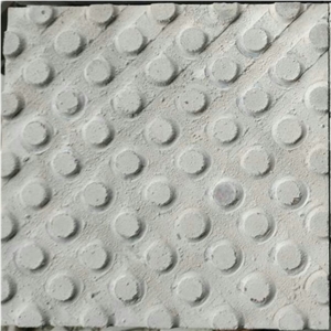 Flamed Tan Brown Granite Tactile Signs , Stone Tactile Indicators