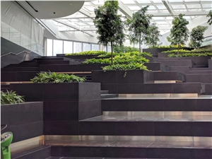 Angola Black Granite Stair Treads and Threshold