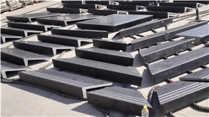 Angola Black Granite Stone for Custom Steps ,Stair Treads,Staircase ,Stair Riser with Decoraction