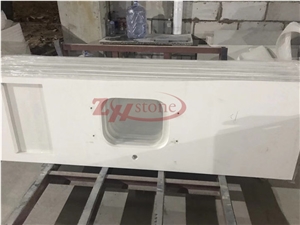 Artificial White Quartz Kitchen Countertops ,Custom Countertops, Island Tops, Bar Top