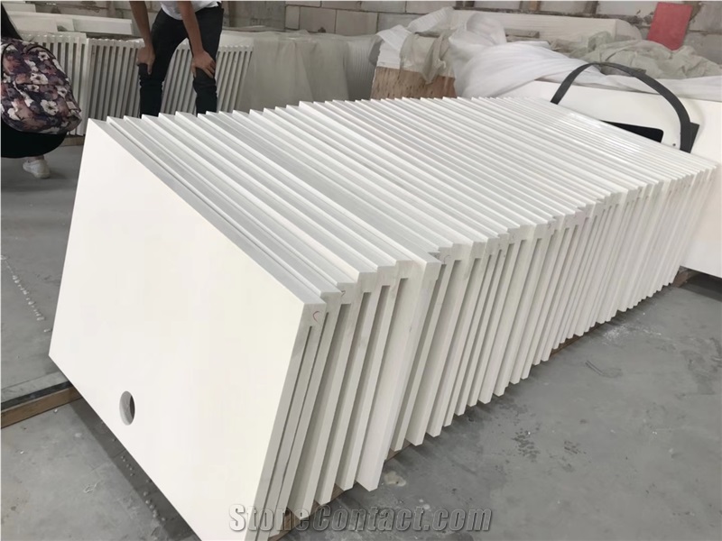 Engineered White Quartz Stone Solid Surface Commercial Countertop,Bar Countertop