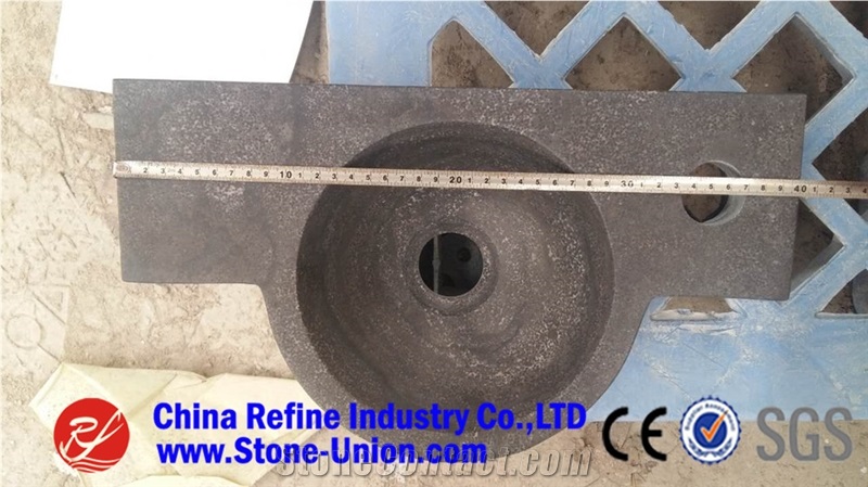 China Blue Limestone Wash Basin Customized Bathroom Sink,Natural Blue Stone Hand Wash Basin Outdoor Stone Sink for Sale