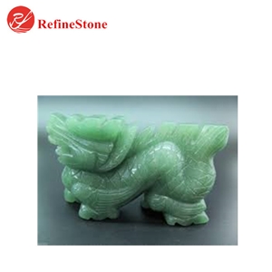 Handmade Burmese Jade Dragon Statue,Large Carved