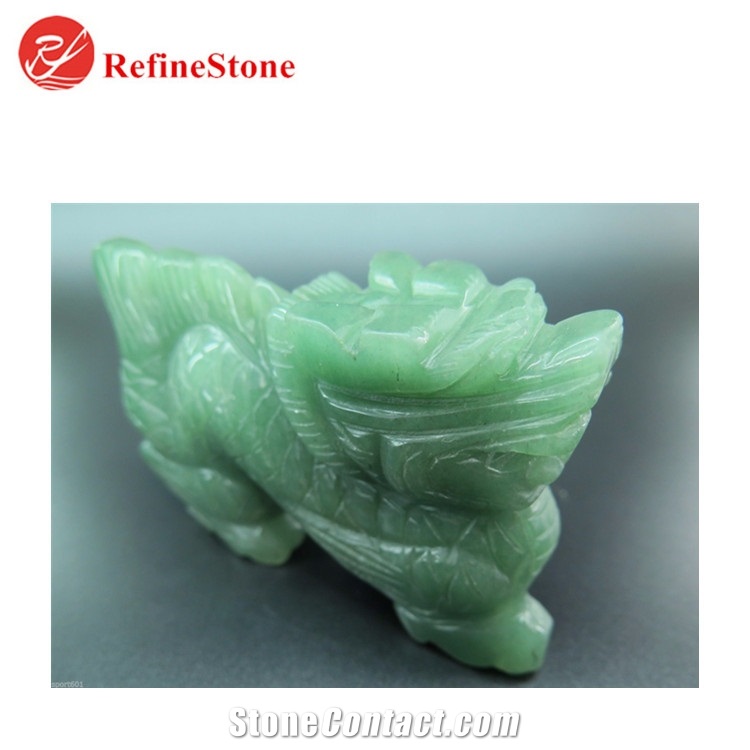 Handmade Burmese Jade Dragon Statue,Large Carved