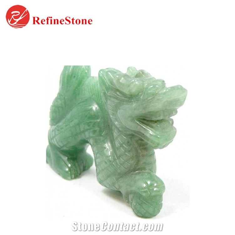 Handmade Burmese Jade Dragon Statue,Large Carved