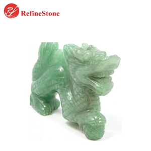 Handmade Burmese Jade Dragon Statue,Large Carved