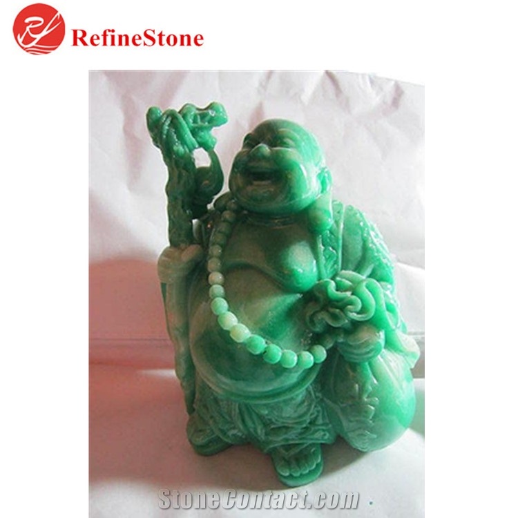 Handmade Green Jade Buddaha Statue,Large Carved Myanmar
