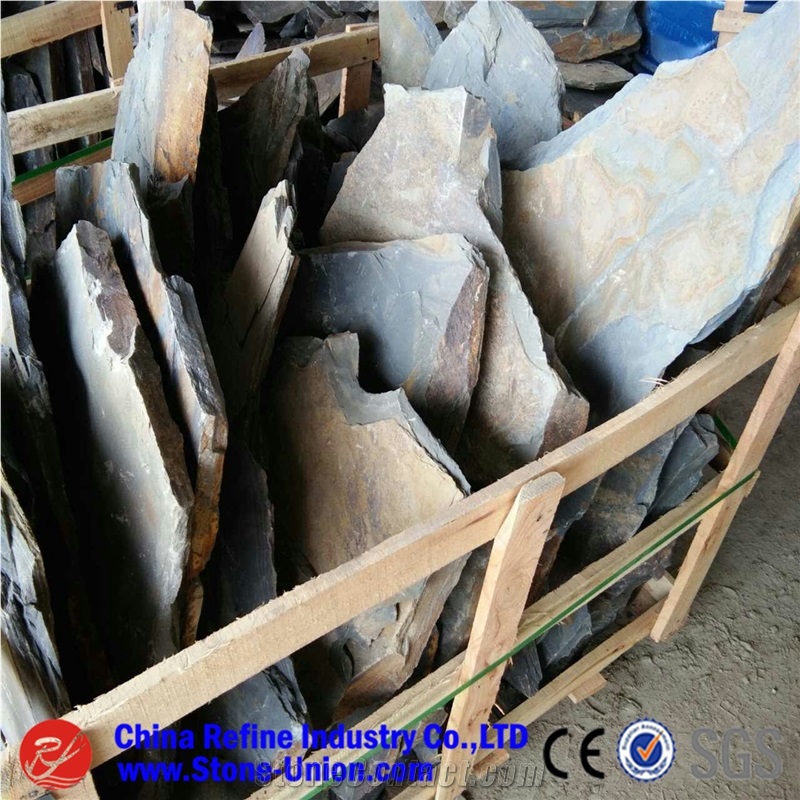 Rusty Slate Walkway Pavers Outdoor Stepping Stone Flagstone,Slate Random Paving Stone/Rusty Slate Flagstone Wall Cladding/Rust Flagstone Road Paving
