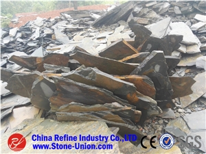 Rusty Slate Walkway Pavers Outdoor Stepping Stone Flagstone,Slate Random Paving Stone/Rusty Slate Flagstone Wall Cladding/Rust Flagstone Road Paving