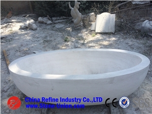 White Bathtub,White Sandstone Bathtub,Stone Bathtub