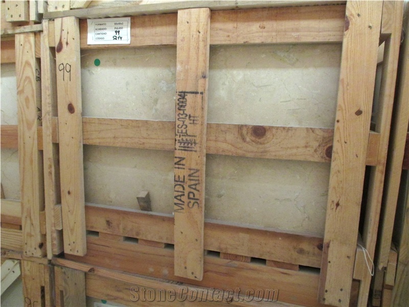 Crema Marfil Polished Marble Tiles 60x40x2