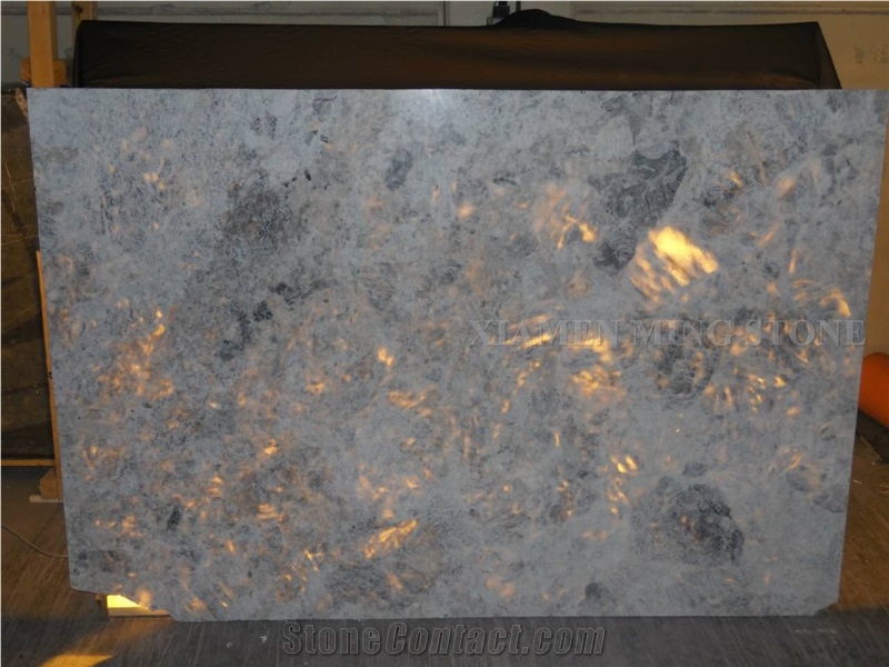 Aqua Shadow Crystal Light Grey Marble Translucent Slab,Machine Cutting Panel Tile for Hotel Bathroom Wall Cladding,Floor Covering Pattern