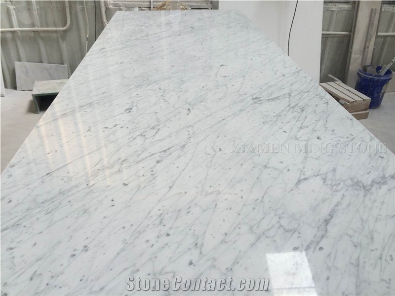 Bianco Carrara Gioia Venato White Marble Slabs,Machine Cutting Panel Tiles for Bathroom Floor Covering,Wall Tiles French Pattern
