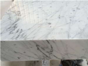 Bianco Carrara Gioia Venato White Marble Slabs,Machine Cutting Panel Tiles for Bathroom Floor Covering,Wall Tiles French Pattern