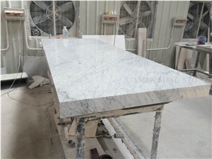 Bianco Carrara Gioia Venato White Marble Slabs,Machine Cutting Panel Tiles for Bathroom Floor Covering,Wall Tiles French Pattern