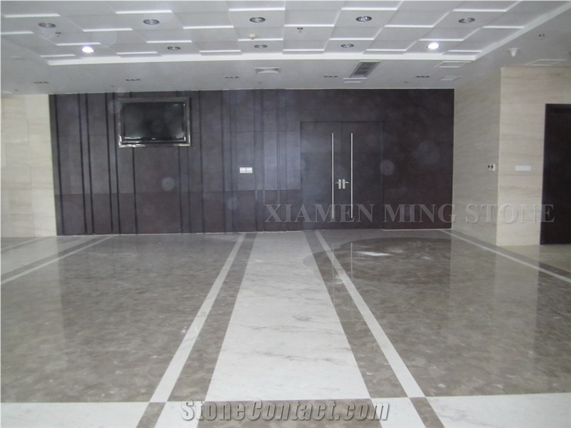 China Athen Bossy Grey Marble Polished Slabs, Cut to Size Tiles for Villa Interior Wall Cladding Panel Pattern,Floor Covering Skirting