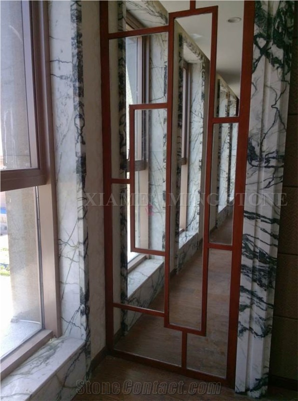 China Green Clivia Marble Interior Window Sills,Door Frames,Green Veins Thresholds,Window Surround,Interior Stones