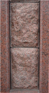 China Maple Red Sesame Granite Split Face Mushroom Stone for Wall Cladding,G562 China Red Granite Villa Exterior Walling Stones China Maple Red Sesame Granite Split Face Mushroom Stone for Wall Cladding,G562 China Red Granite Villa Exterior Walling Stones