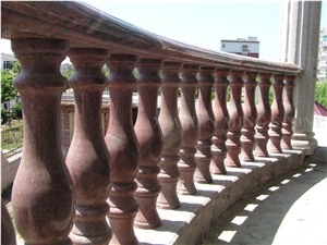 China Multicolor Juparana Red Spray Wave Granite Polished Interior Balustrades,Handrail,Railings for Staircase, Staircase Baluster