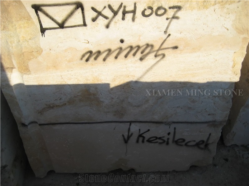Golden Travertine Yellow Honed Machine Cutting Panel Tiles for Floor Covering Pattern