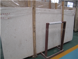 Greece Beige Crema Champagne Limestone Honed Slabs,Machine Cutting Panel Seashell Coral Stone Tiles for Interior Floor Covering Pattern Tiles