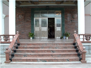 High Glossy China Multicolor Juparana Red Granite Polished Tiles,Machine Cutting Slab Panel for Wall Cladding,Interior Floor Stepping,Skirting Tiles