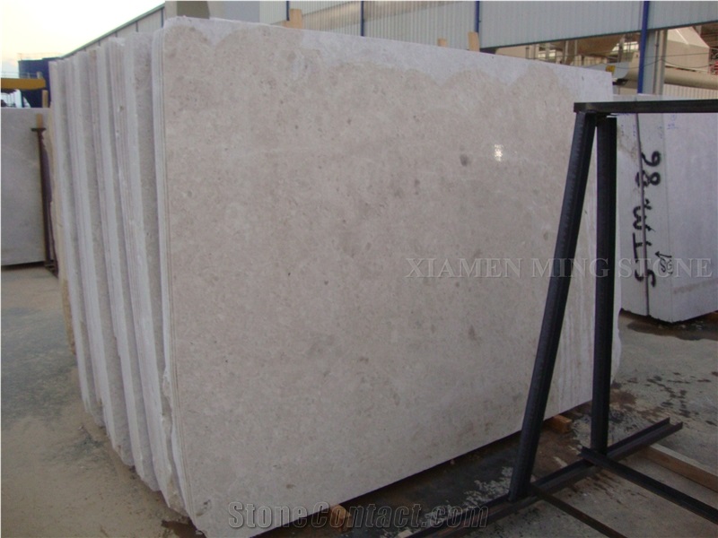 Imported Snow Pearl Beige Marble Polished Slabs,Machine Cutting Cream Marble Panel for Bathroom Floor Covering