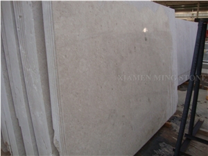 Imported Snow Pearl Beige Marble Polished Slabs,Machine Cutting Cream Marble Panel for Bathroom Floor Covering