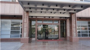 Maple Red Granite Split Face Mushroom Stone for Wall Cladding,G562 China Red Granite Villa Exterior Walling Stones