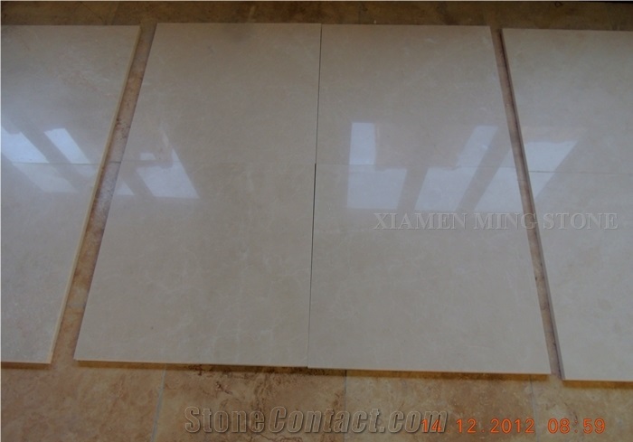 Moon Ivory Beige Cream Marble Project Tiles Polished, Panel Machine Cutting French Pattern Wall Covering Slabs