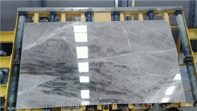 Mystic Grey Marble Polished Slabs,Machine Cutting Panel Tiles for Wall Cladding,Hotel Lobby Floor Covering
