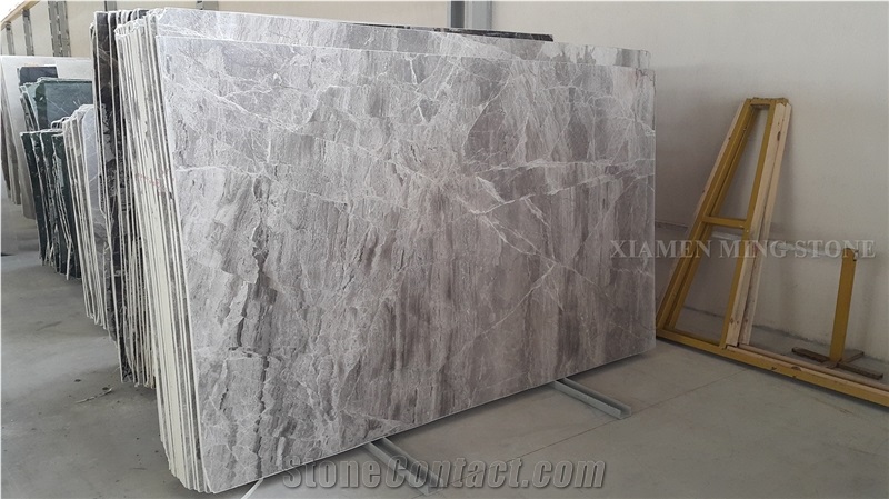 Mystic Grey Marble Polished Slabs,Machine Cutting Panel Tiles for Wall Cladding,Hotel Lobby Floor Covering