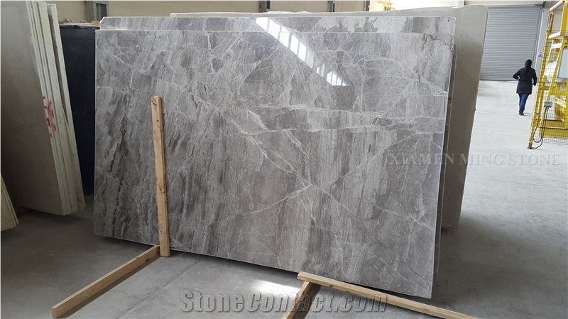 Mystic Grey Marble Slabs Polished Machine Cutting Gris Panel,Tiles for Wall Cladding,Hotel Lobby Floor Covering