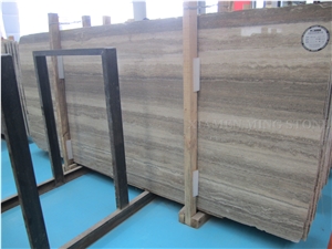 Ocean Blue Silver Travertine Slabs Polished,Machine Vein Cutting Panel Tiles for Walling,Floor Stepping Pattern from Italy