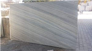 Palissandro Bluette Chiaro Italy White Marble Slab,Straight Vein Cutting Marble Tiles for Interior Flooring,Wall Panel