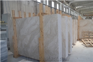 Polished Princeless Crystal Ice White Marble Project Slab, Cream Marble Tiles Bathroom Walling,Floor French Pattern