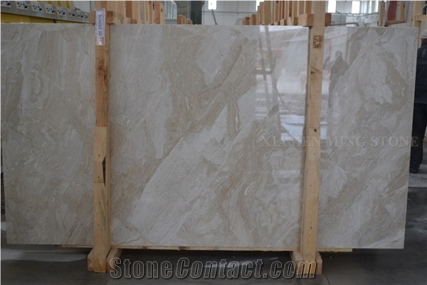 Polished Princeless Crystal Ice White Marble Project Slab, Cream Marble Tiles Bathroom Walling,Floor French Pattern