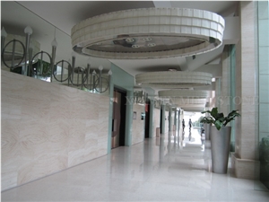 Turkey Super White Travertine Medium Honed Machine Cutting Tiles for Wall Cladding,Travertino Floor Covering Pattern,Hotel Interior Flooring