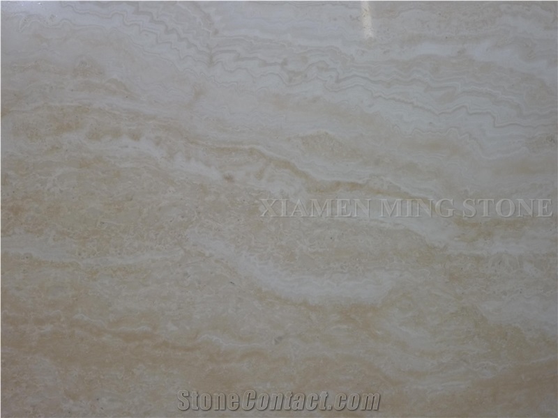 Turkey Super White Travertine Medium Honed Machine Cutting Tiles for Wall Cladding,Travertino Floor Covering Pattern,Hotel Interior Stone Flooring