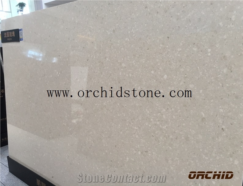 French Beige Artificial Marble Slabs & Tiles,Engineered Marble Wall Cladding Tiles,Artificial Stone