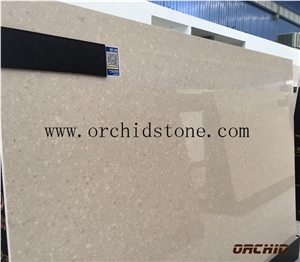 French Beige Artificial Marble Slabs & Tiles,Engineered Marble Wall Cladding Tiles,Artificial Stone