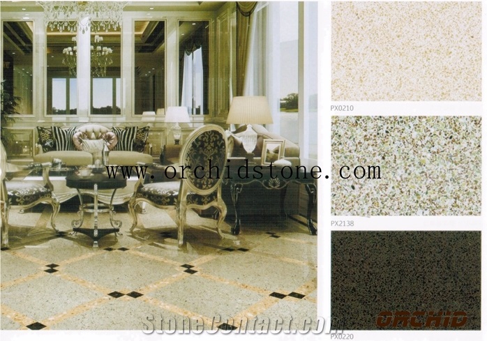 French Beige Artificial Marble Slabs & Tiles,Engineered Marble Wall Cladding Tiles,Artificial Stone