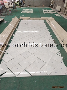 New Volakas White Marble Tiles & Slabs,Greek White Marble Cut to Size,Ajax White Arrikton Marble Flooring, Dramas Pirgon White,Jazz White,Macedonian