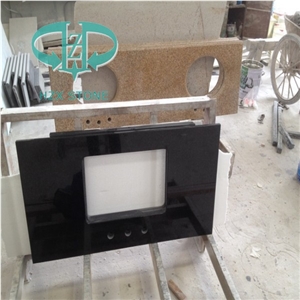 China Black Granite Bathroom Countertop, Hebei Black Countertop, Hebei Black Bathroom Vanity Top