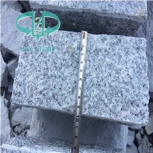 G601 Granite Cube Stone, Light Grey Granite Cobble Stone for Paving Outside