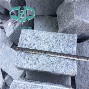 G601 Granite Cube Stone, Light Grey Granite Cobble Stone for Paving Outside