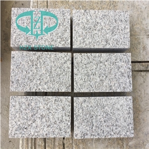 G603 China Grey Sesame Granite Cube Stone Cobble Pavers, Cheap Grey Granite Paverment for Exterior Garden Stepping