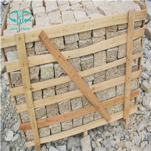 G682 Granite/China Yellow Rustic Paving Stone/Golden Sand/Sunset Gold Pineappled Yellow Granite for Landscaping Cubestone/Walkway Stones/Road Stone