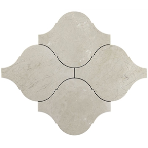 Beige Marble Mosaic Pattern, Natural Stone Mosaic Design for Wall Tiles