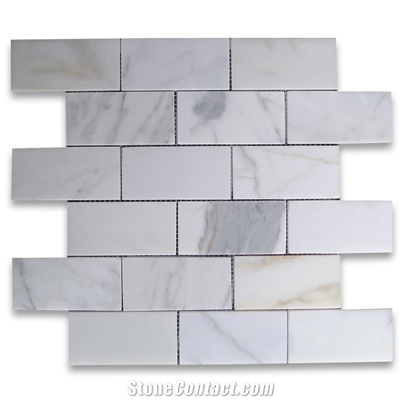 China Marble Mosaic Tiles, Tumbled Mosaic Design Pattern for Bathroom